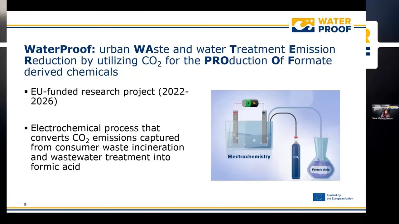WaterProof-Folie: CO₂ aus urbanen Abfall- und Abwasserströmen für die Produktion von Formiat und Formic Acid